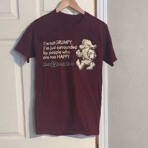 Maroon Graphic T-Shirt with Grumpy Print